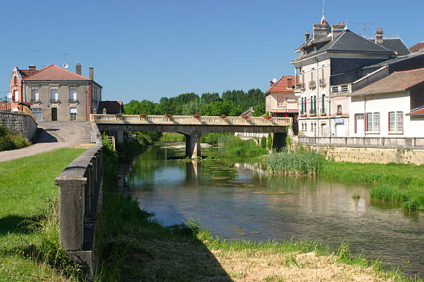 french town stock photo