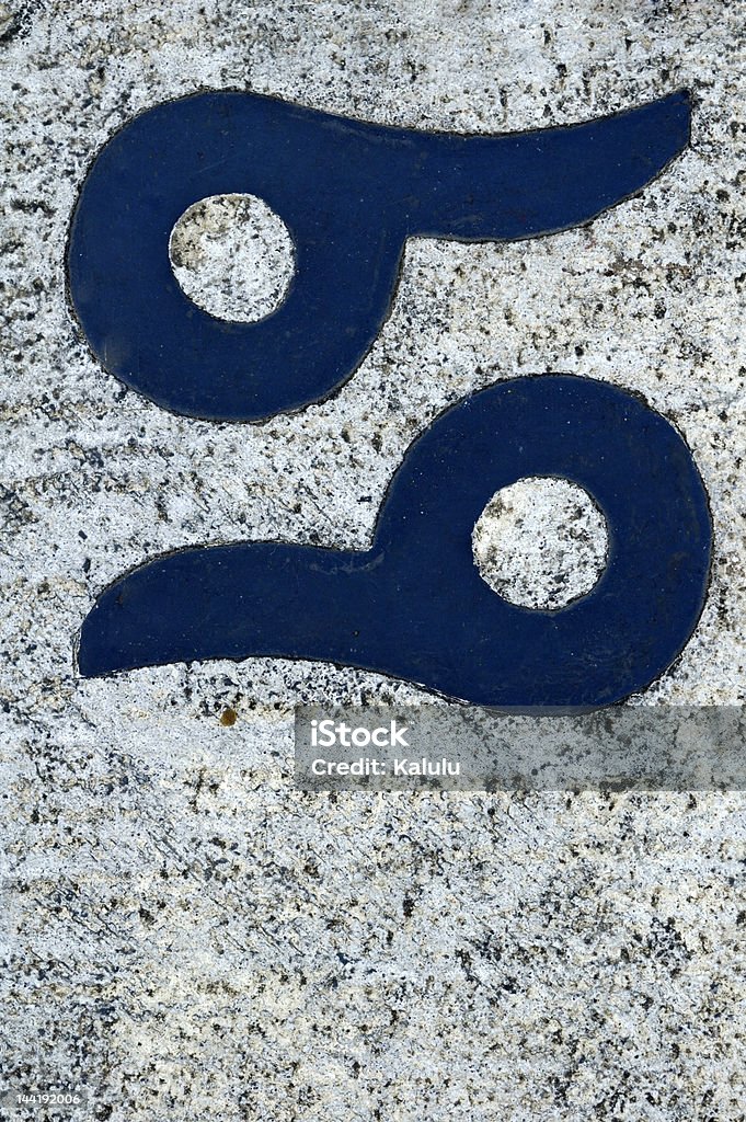 Grungy Cancer The sign of the zodiac - Cancer - set in stone. Ancient Stock Photo