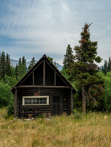 Ranger Cabin At The End of Cut Bank Road in Glacier National Park