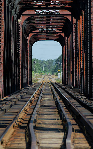 Train bridge on the river of the thousand islands, Canada 3