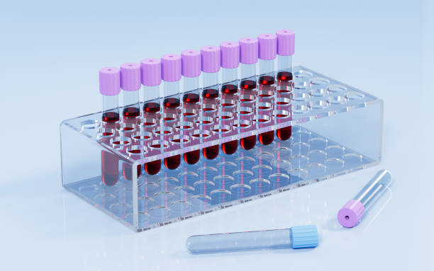 istock Vacuum sampling vessel in the lab, concept of the medicine, 3d rendering. 1441922351