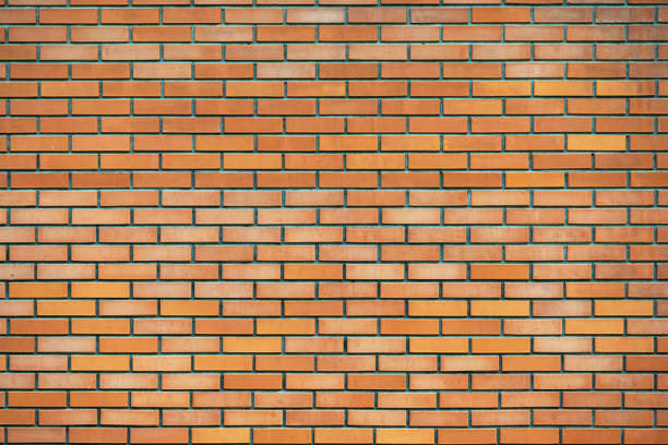 background of red brick wall close-up