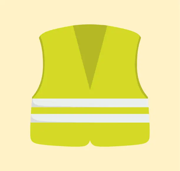 Vector illustration of Reflective vest stock illustration