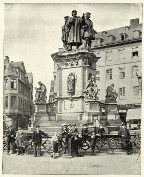 istock Gutenberg Memorial, Frankfurt, Germany, 1890s, 19th Century 1441924614