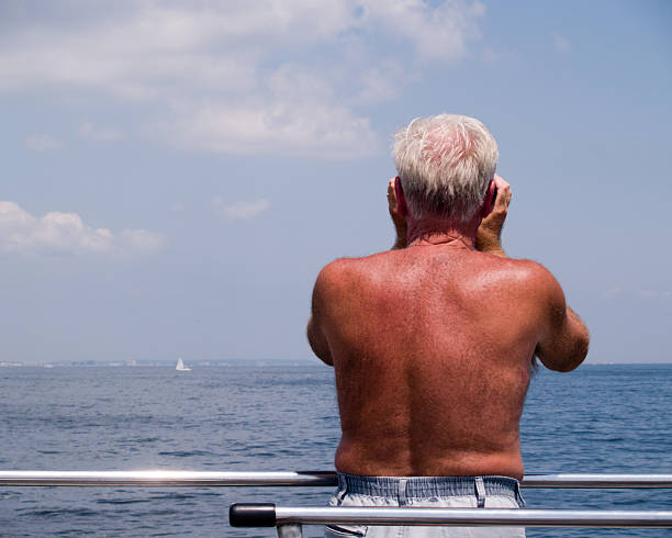 Retired and Suntanned stock photo