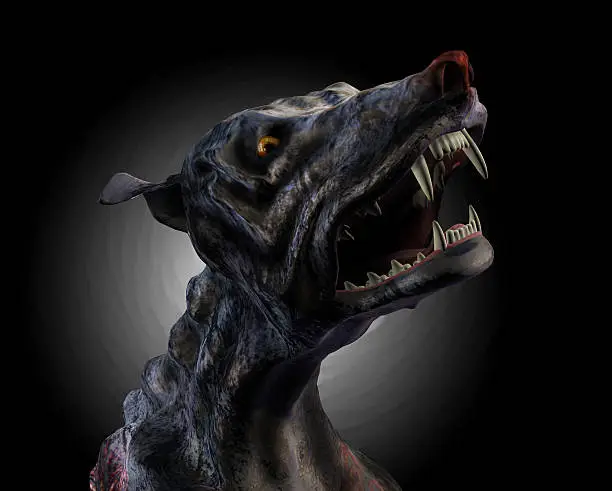 Photo of Hell Hound Howling - with clipping path