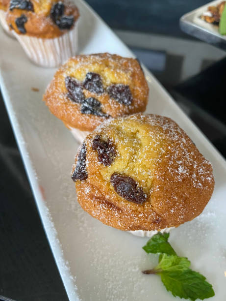 istock Muffin Cake with raisin topping 1441927349