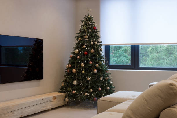 istock Roller blinds in the New Year and Christmas interior design 1441931315
