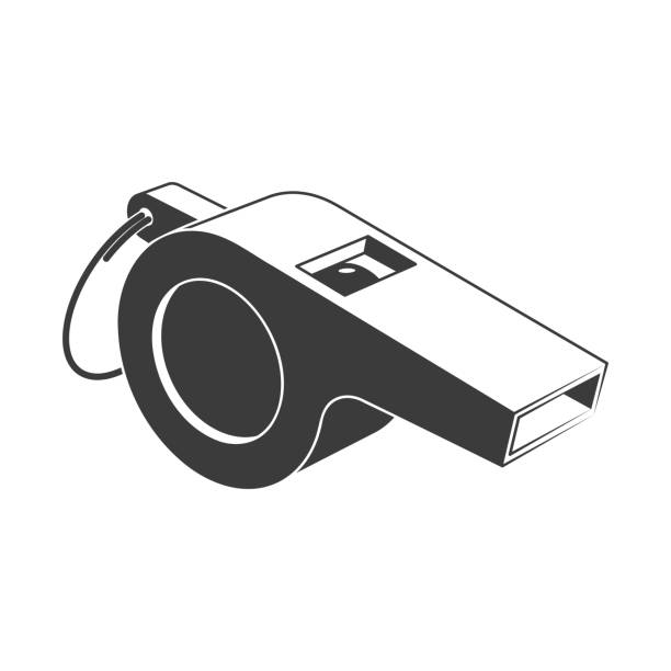 Referee whistle icon silhouettes. Vector illustration. Sport whistle Referee whistle icon silhouettes. Vector illustration. Sport whistle. designer beat stock illustrations
