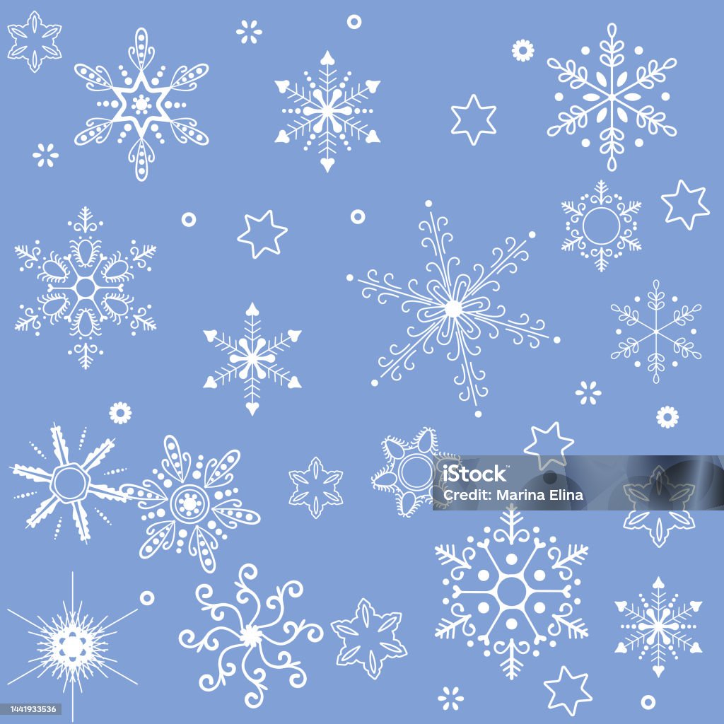 Abstract Snowflake Pattern Snowflakes Pattern Stock Illustration - Download Image Now - Abstract ...