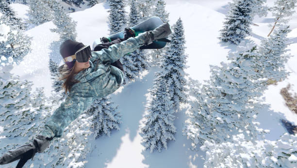 istock Snowboarder girl 1441937402