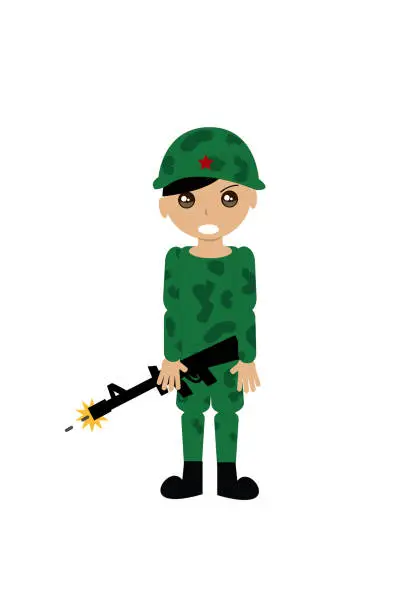 Vector illustration of Soldier