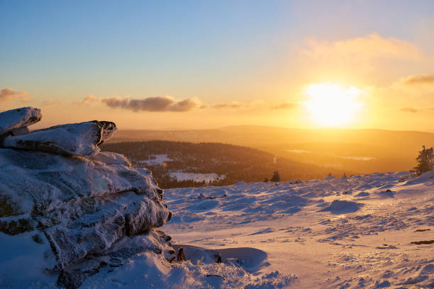 istock Evening sun on snowy Brocken in winter 1441952786