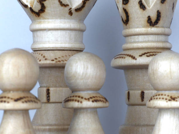 istock Chess - Strategy and tactics game - Set of pieces and checkerboard (King - Queen - Bishop - Knight - Rook - Pawn) 1441956148