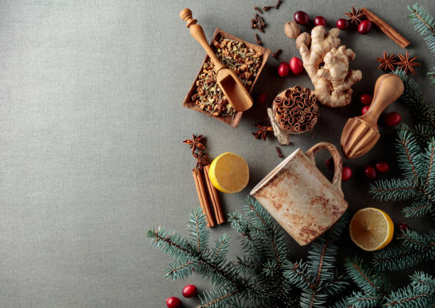 istock Mug and ingredients for making a winter hot drink. 1441967432