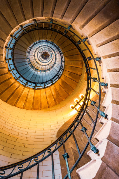 istock Spiral stairs inside the Eckmuhl lighthouse 1441972225