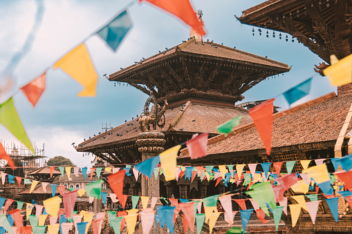 Bhaktapur temples and religious people