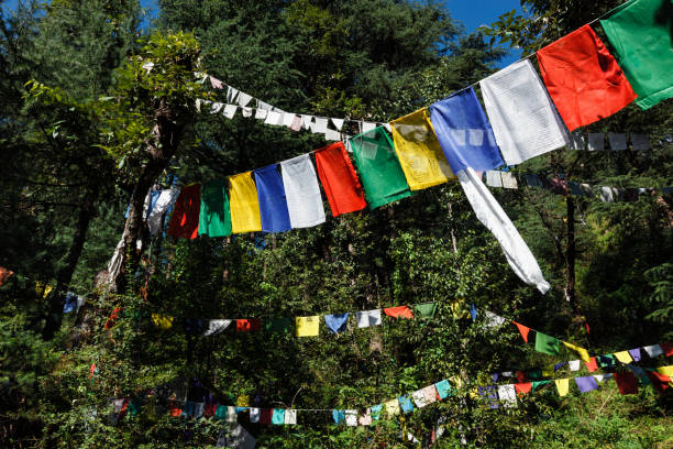 istock Buddhist prayer flags lunga in McLeod Ganj, Himachal Pradesh, India 1441981962