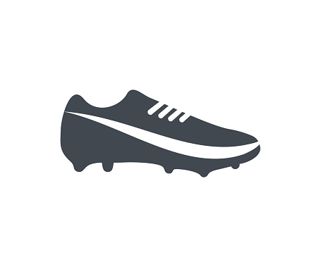 Football boots. Soccer boots or football shoes on white background. Concept of sport, competition, winning, action, motion, overcoming. Sports inventory. Sport shoe, Football theme concept vector design and illustration.