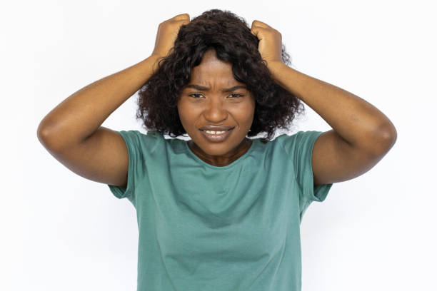 istock Distressed young woman having trouble 1441987570