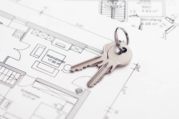 istock key and architectural blueprint or drawing 1441988356