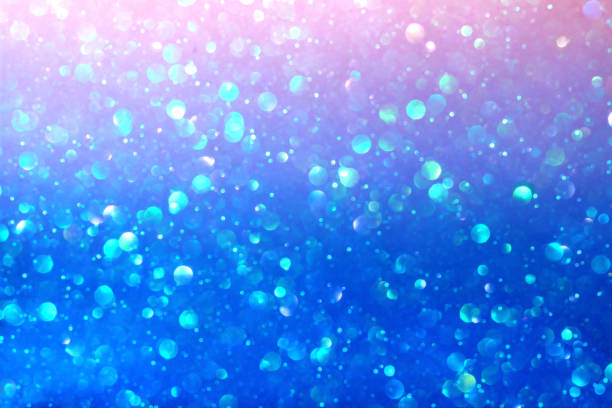 istock Blurred blue with lilac background. Defocused light, selective focus. Christmas, New Year, holidays. Copy space 1441990075