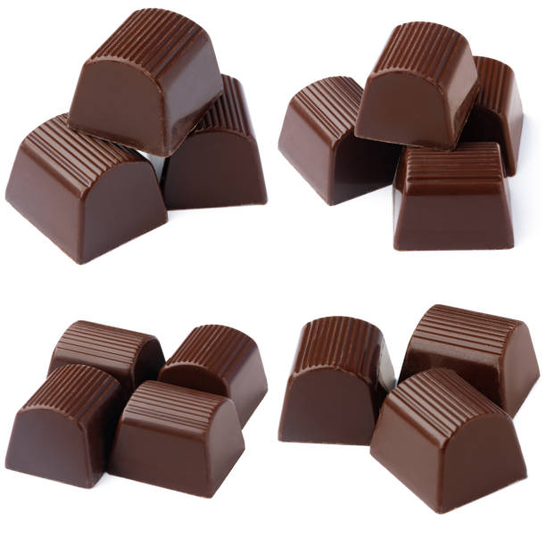 istock Chocolate candies collection collage isolated on white. 1441994048