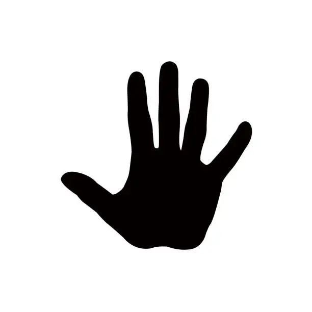 Vector illustration of a hand silhouette vector