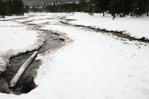 Winter Landscape \nMidway Geyser Basin\nYellowstone National Park