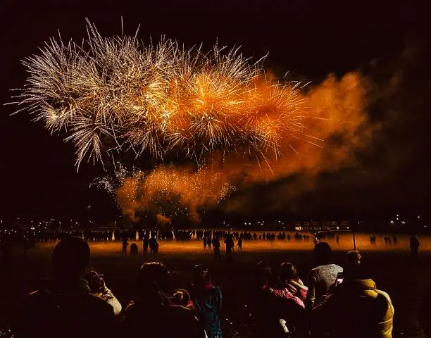 Photo of a fireworks display in Dumfries.
