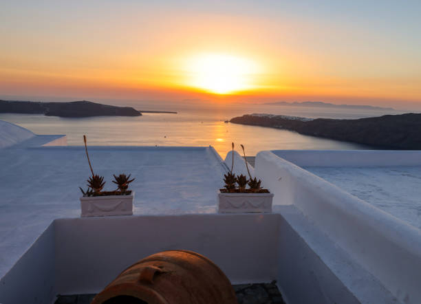 istock Sunset over Santorini as seen from Imerovigli. Cyclades, Greece 1442003566