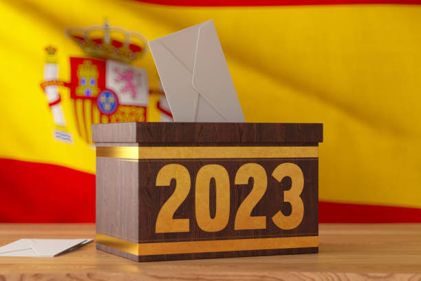 istock Spain 2023 Elections Concept with a Voting Ballot and Spanish Flag 1442005943