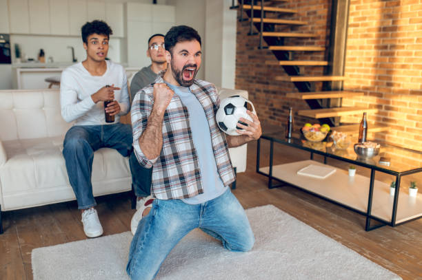istock Excited fan cheering for his favorite team 1442006989