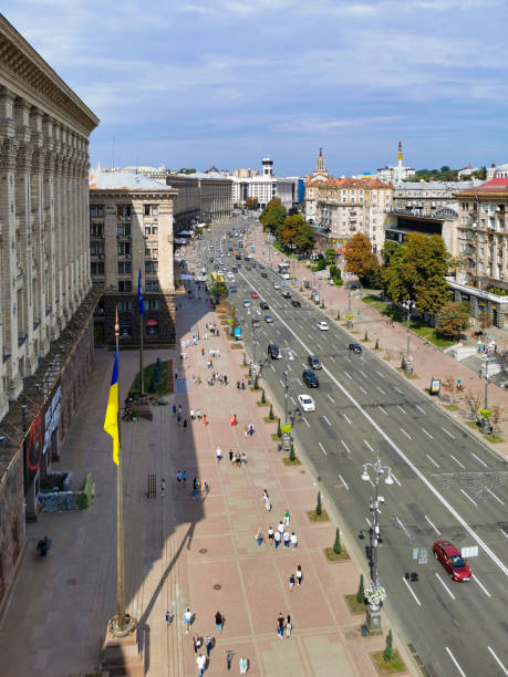 istock Khreshchatyk street from above, Kyiv, Ukraine 1442007353
