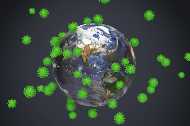 istock Global Virus and Disease Spread Concept with Earth 1442007797