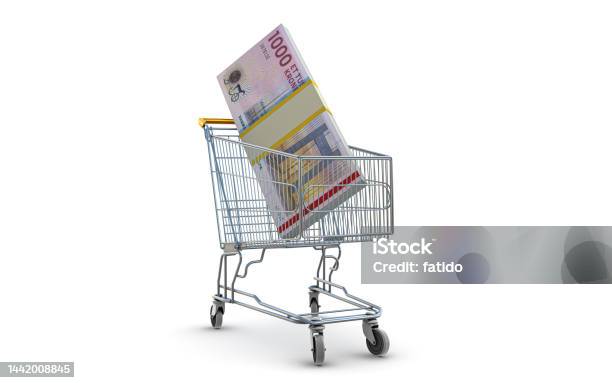 Shopping Cart With Danish Krone Bills Stock Photo - Download Image Now - 24 Hrs, Bank - Financial Building, Banking