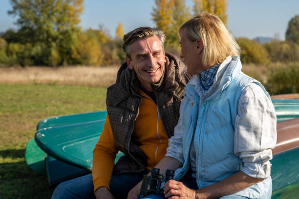istock Excursions in canoes on the lake. 1442009693