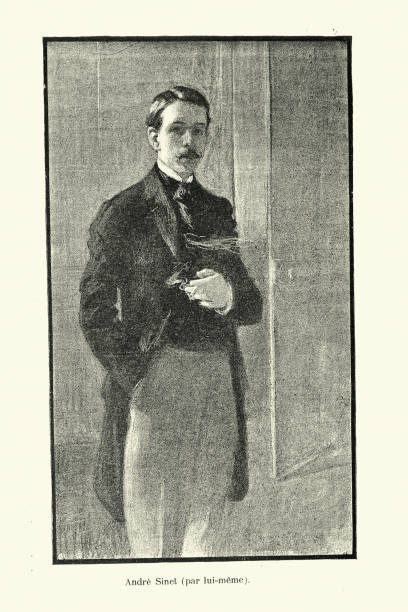 istock Vintage illustration self portrait by Andre Sinet, French painter, 19th Century 1442018680