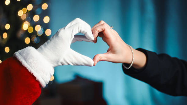 istock Make a heart with santa claus 1442022840
