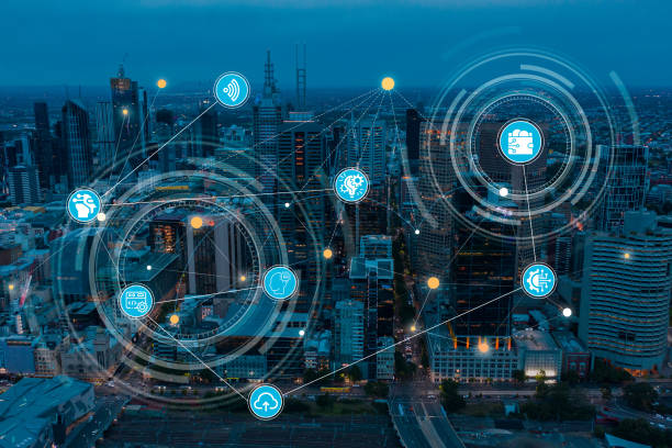 istock City skyline blue hour with technology fintech start up theme concept 1442026480