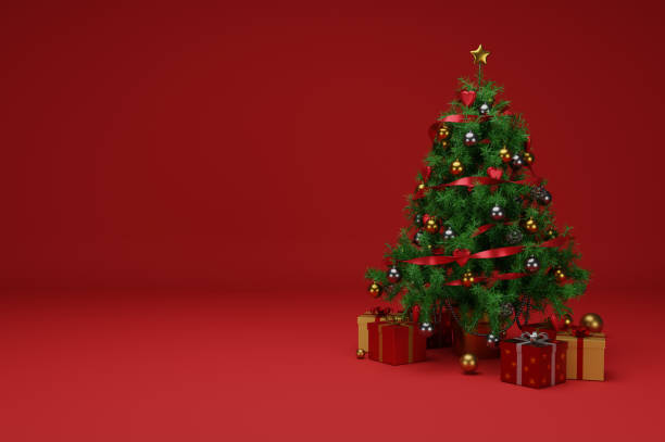 istock 3d render of christmas concept with traditional decoration 1442026877