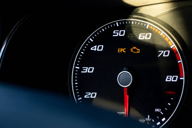 warning light engine in car dashboard warning light engine in car dashboard engine failure stock pictures, royalty-free photos & images