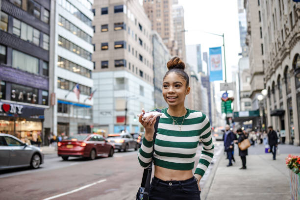 Young woman on the move