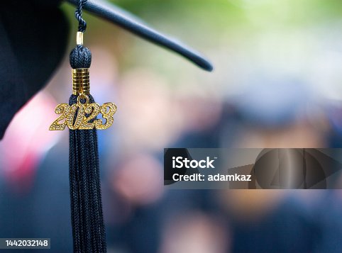 istock Class of 2023 Graduation Ceremony Tassel Black 1442032148