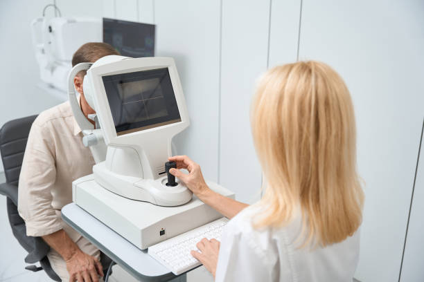 istock Patient is being treated by ophthalmologist in hospital 1442034049
