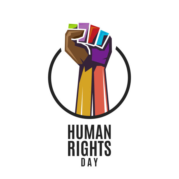 Human Rights Day card, poster. Vector Human Rights Day card, poster. Vector illustration. EPS1 Human Rights Day stock illustrations