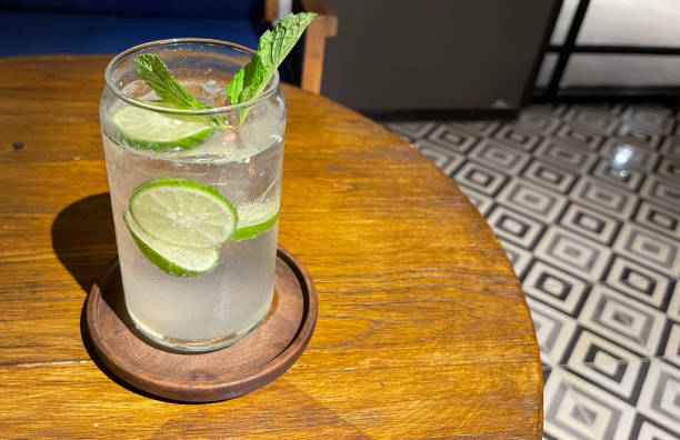 istock Mojito summer refreshing bar drinks cocktail with ice, lime and mint 1442039240