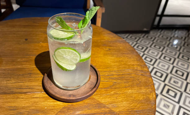 istock Mojito summer refreshing bar drinks cocktail with ice, lime and mint 1442039246