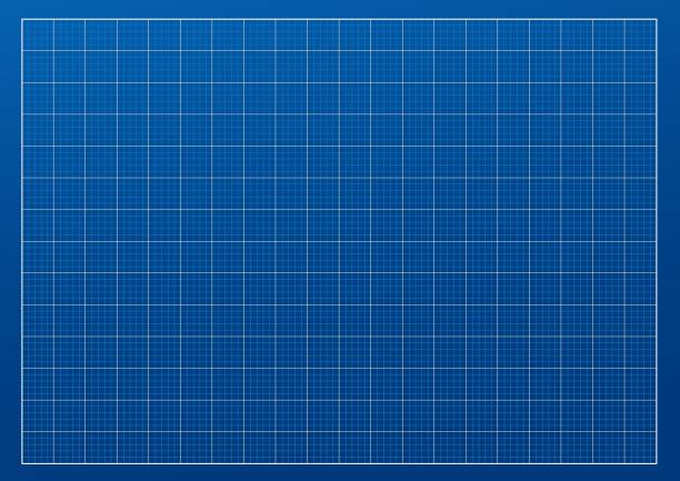 Blueprint empty template with vertical and horizontal lines on a blue gradient background with 1cm step. Blank checkered grid for architectural and engineering projects Blueprint empty template with vertical and horizontal lines on a blue gradient background with 1cm step. Blank checkered grid for architectural and engineering projects Blueprint stock illustrations