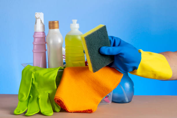 istock basket with cleaning products for home hygiene use 1442041069